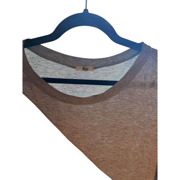 Egs Women's Grey Patchwork Tee Floral Panel Casual Short Sleeve Top Size 2XL - Picture 4 of 6